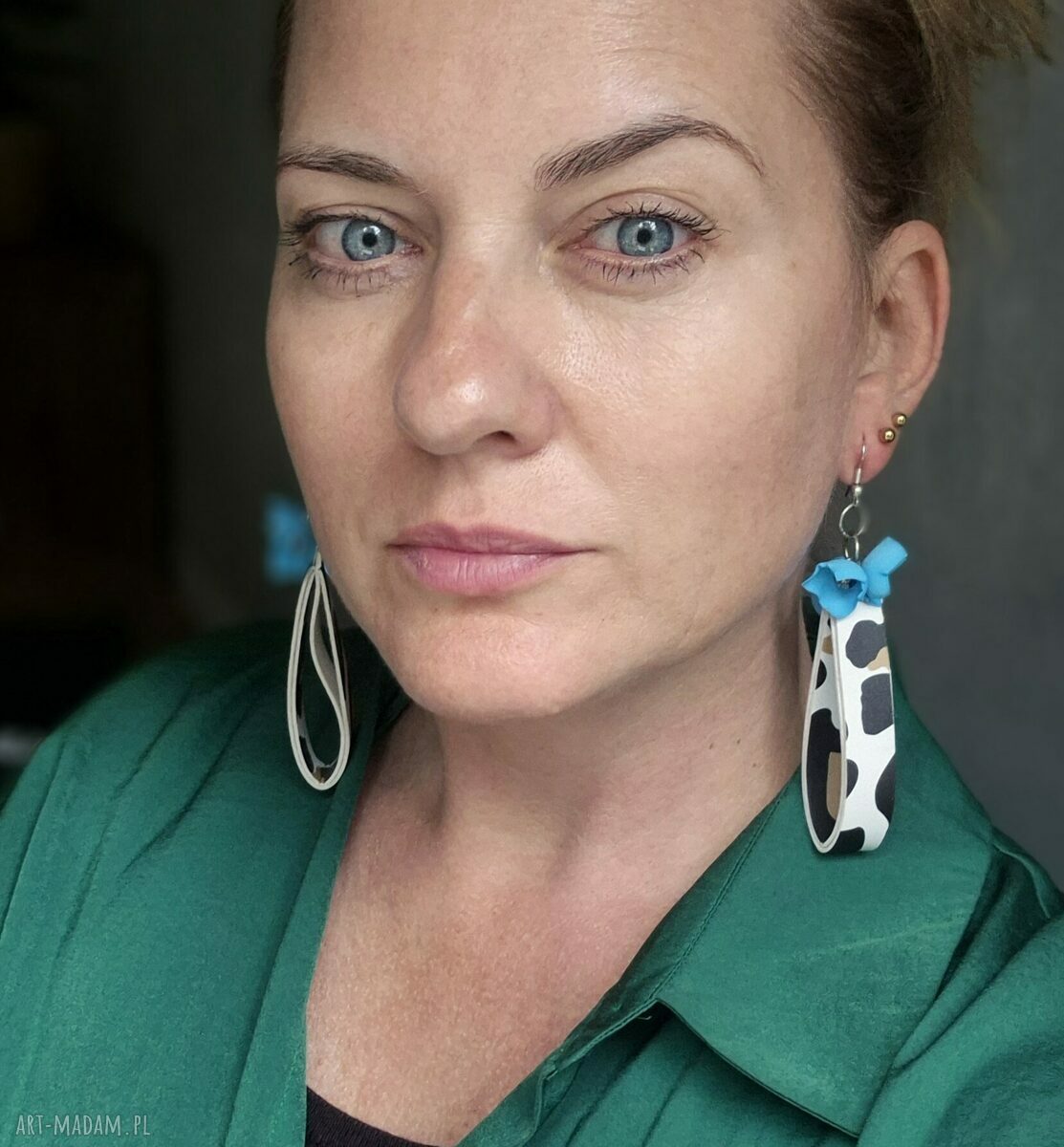 Kolczyki Panterka i Kwiaty - duże i leciutkie, które zwracają uwagę