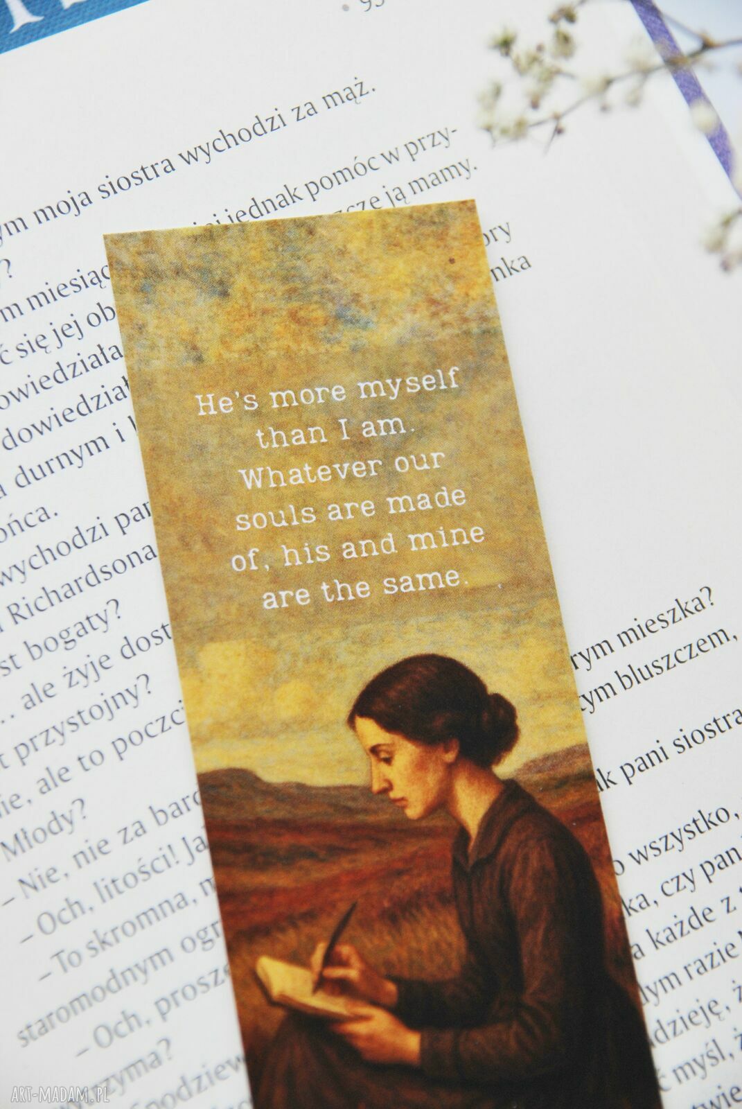 Papierowa zakładka do książki Wichrowe Wzgórza Emily Brontë