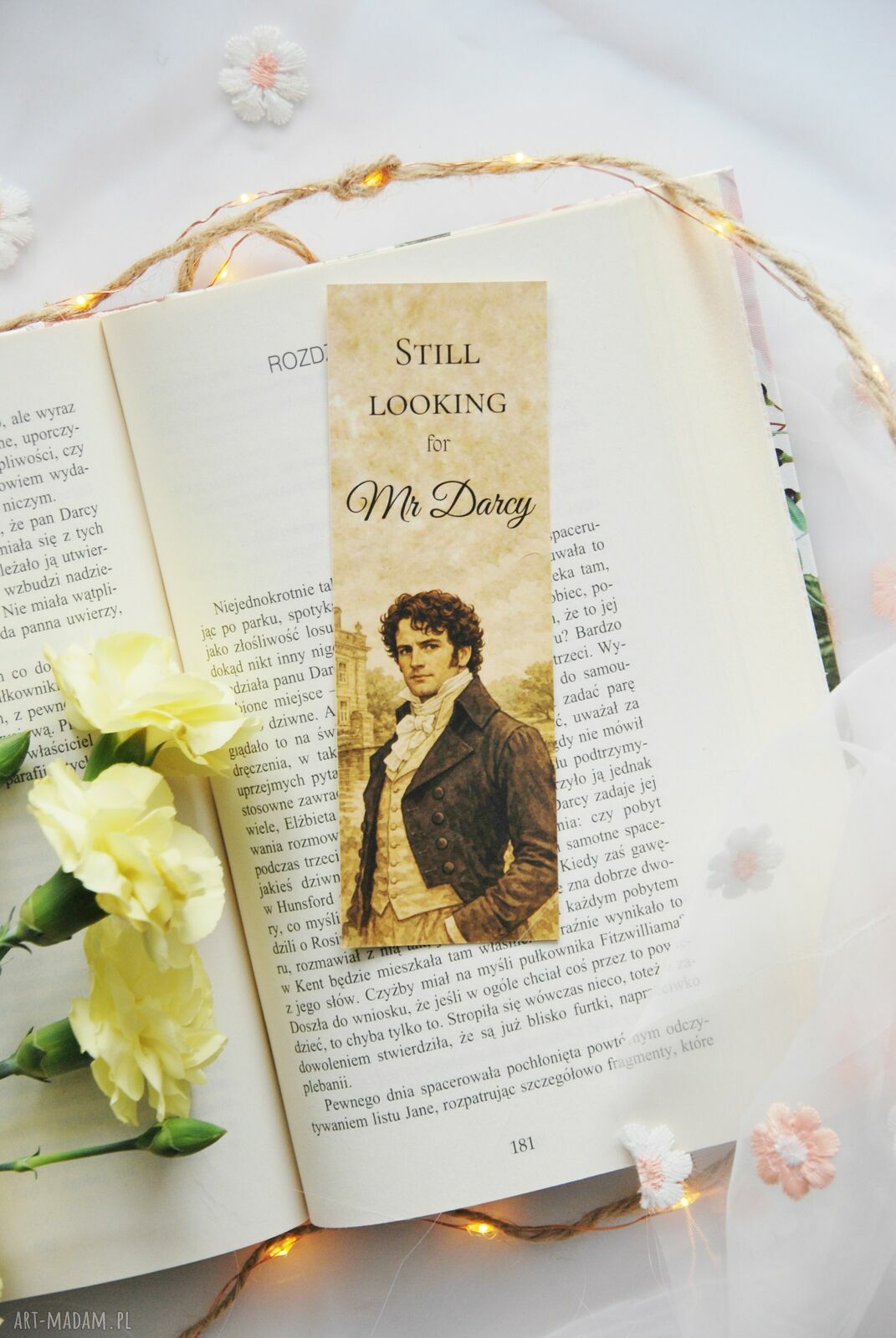Ach, ten pan Darcy - papierowa zakładka do książki „Duma i uprzedzenie”
