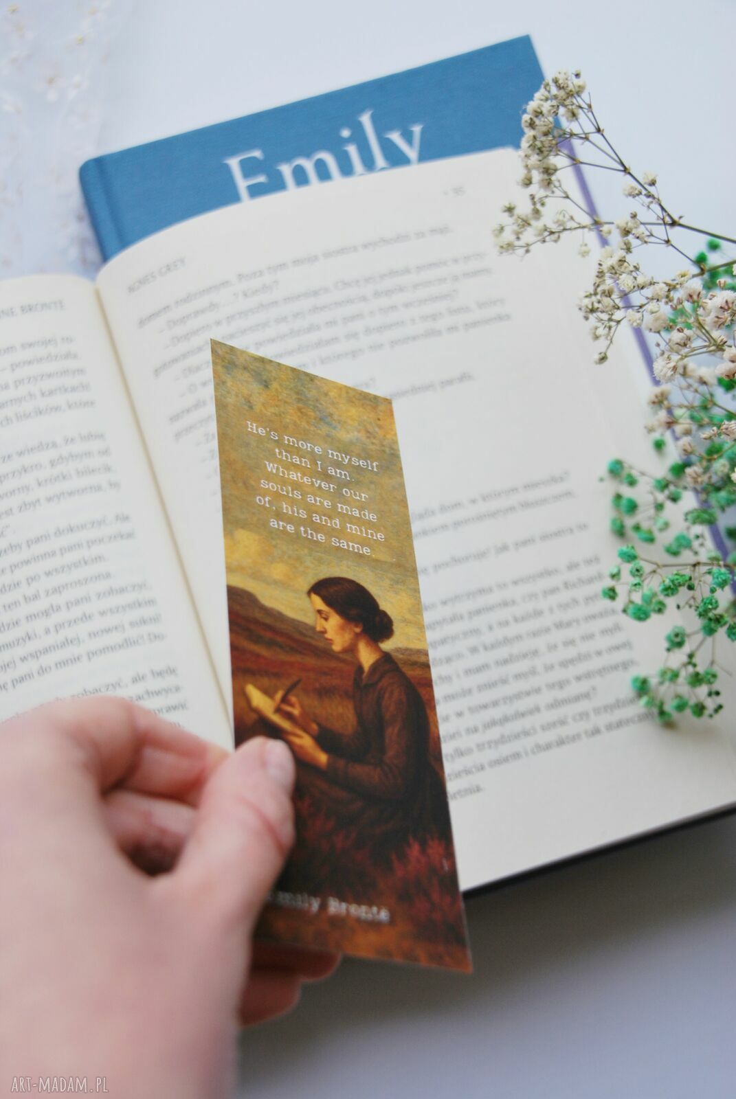 Papierowa zakładka do książki Wichrowe Wzgórza Emily Brontë
