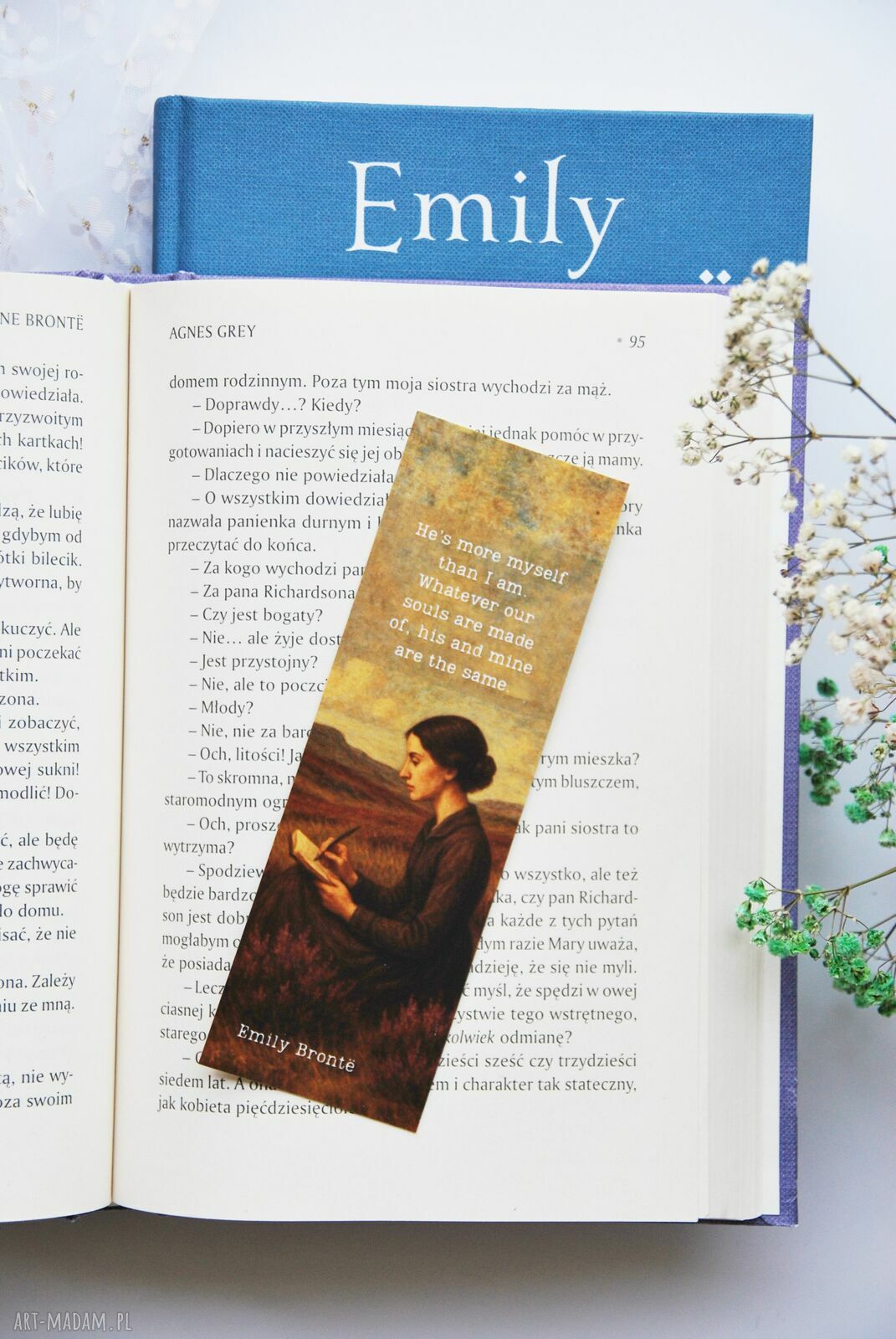 Papierowa zakładka do książki Wichrowe Wzgórza Emily Brontë
