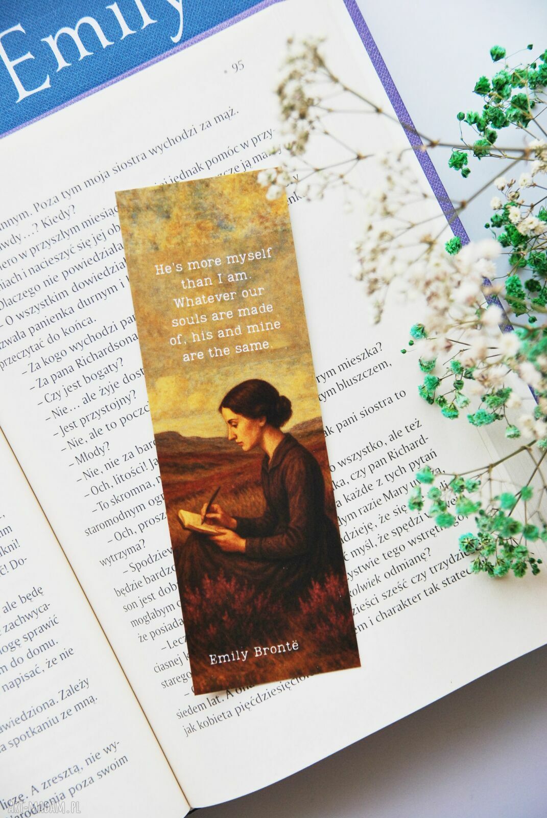 Papierowa zakładka do książki Wichrowe Wzgórza Emily Brontë