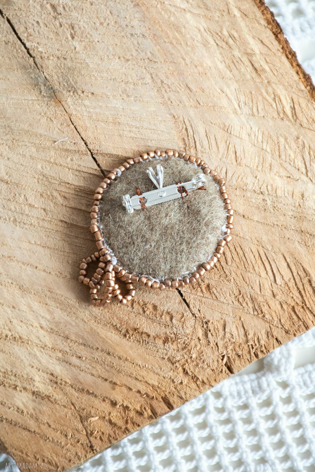 Broszka kot handmade - wyjątkowy prezent dla kociary