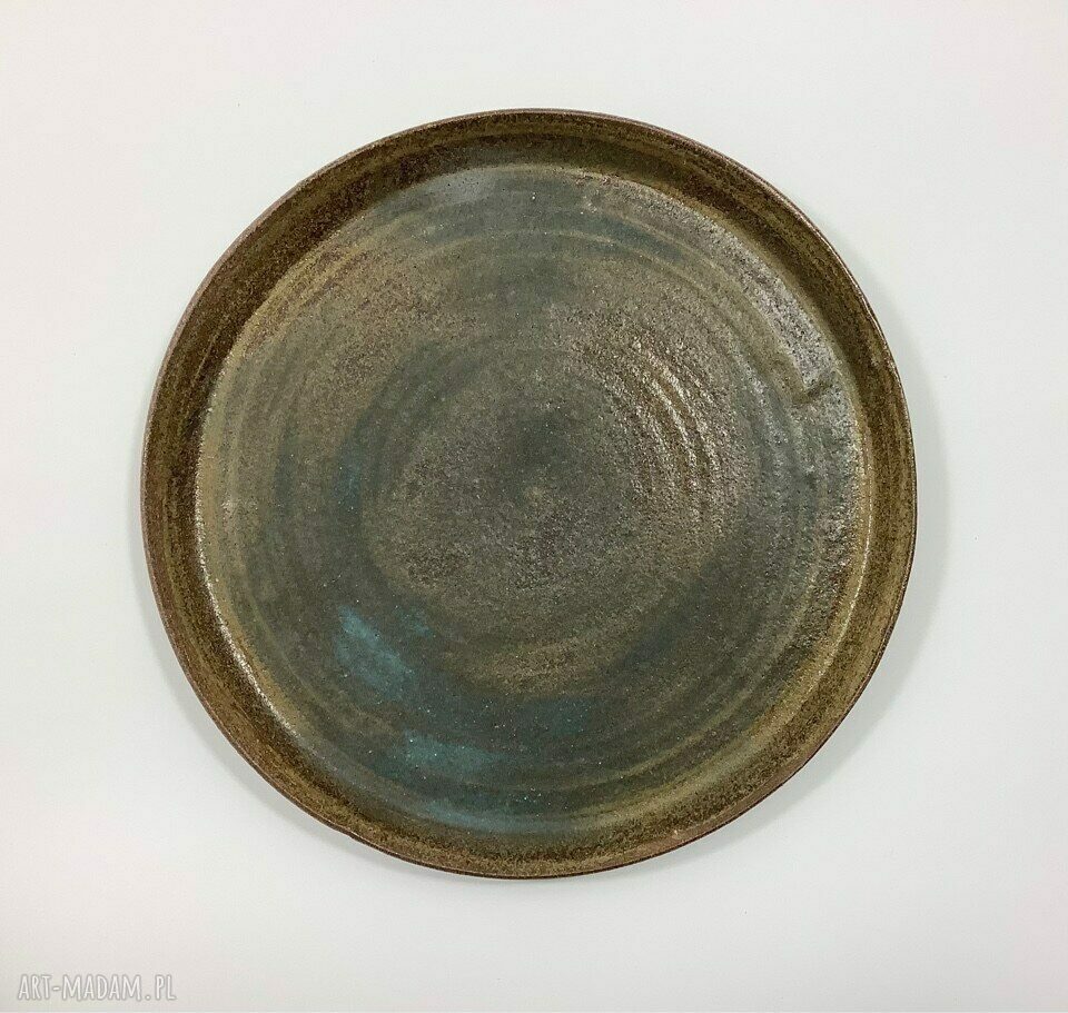 Para dużych talerzy glinianych 23 cm - komplet 2 szt. (Ceramystiq studio)
