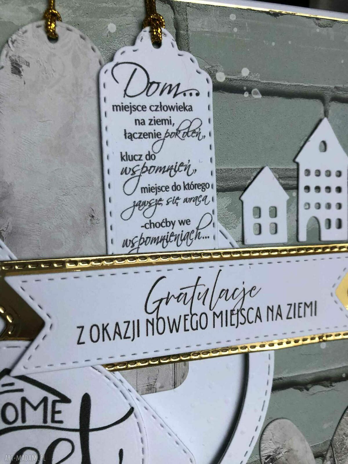 Pudełko z życzeniami na parapetówkę - przeprowadzka z elegancką kopertą