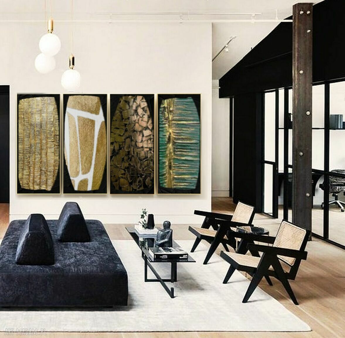 Obraz modułowy PARIS DESENIO - 4 części 30x70 cm na dużą ścianę