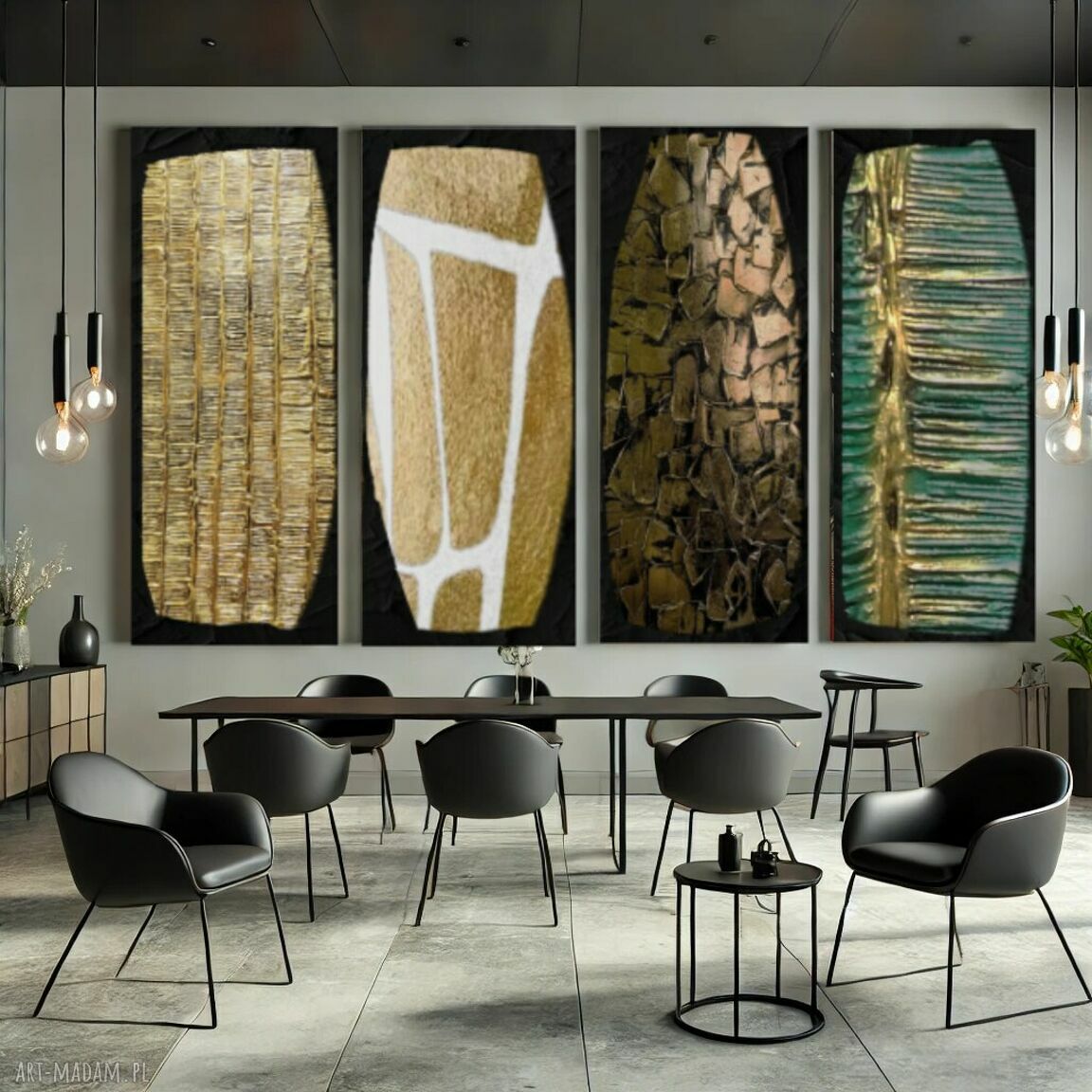 Obraz modułowy PARIS DESENIO - 4 części 30x70 cm na dużą ścianę