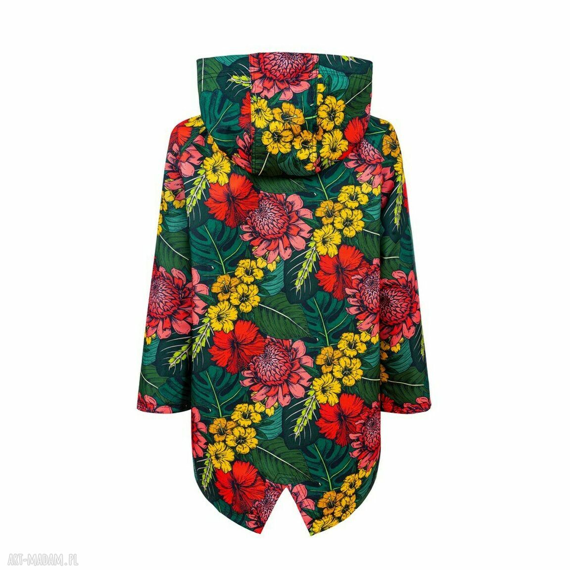kurtki: Płaszcz , wodoodporny, kolorowy, przeciwdeszczowy kwiaty