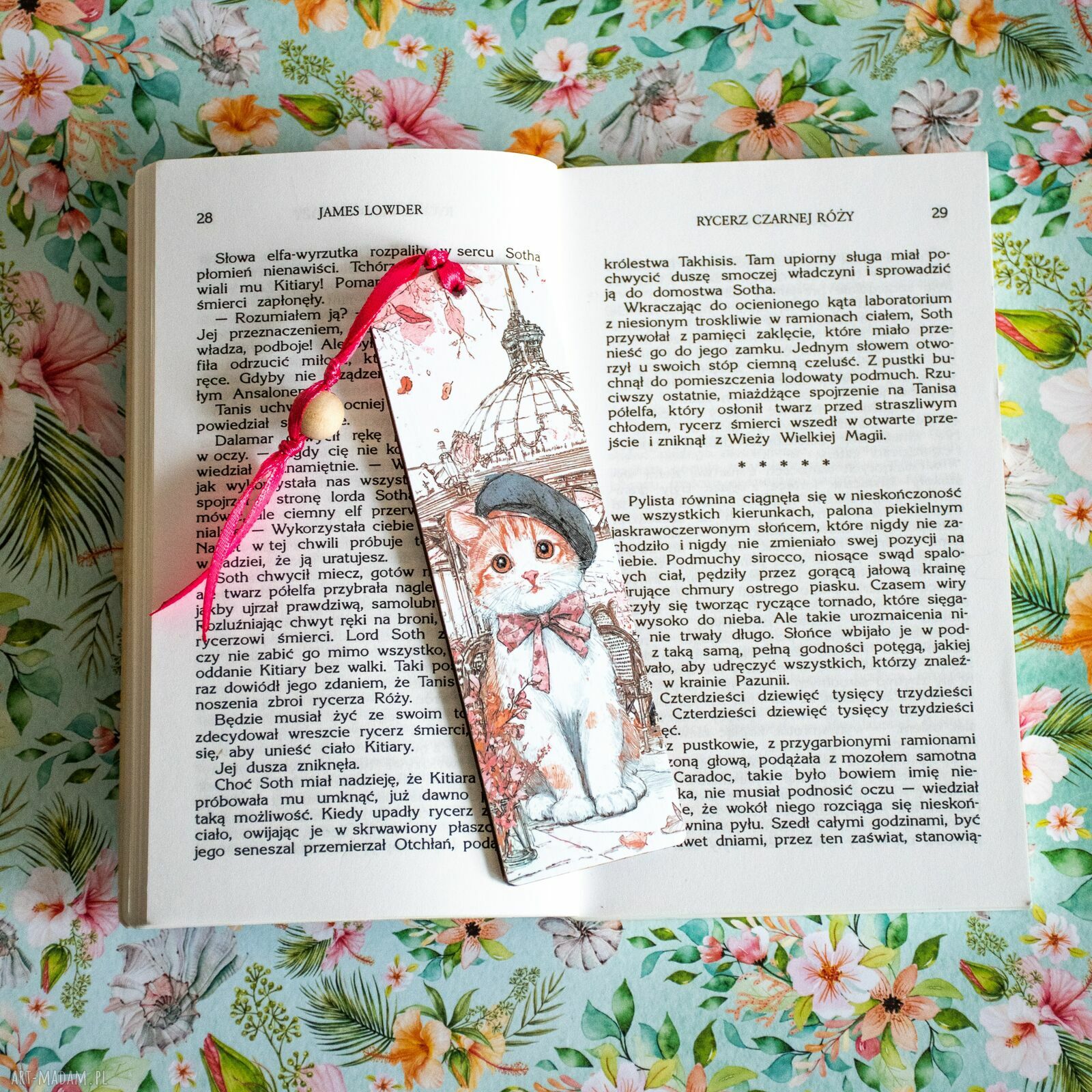 Zakładka do książki - Paryska przygoda (handmade)