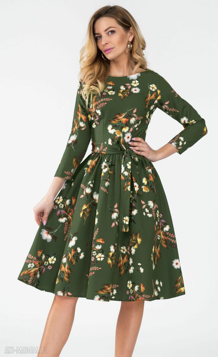 Sukienka MARIE 3/4 Midi Oliwia Hand Made