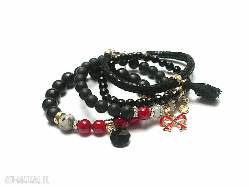Komplet 4 bransoletek Paso Doble vol. 5 z naturalnymi kamieniami i Swarovski art Madam.pl