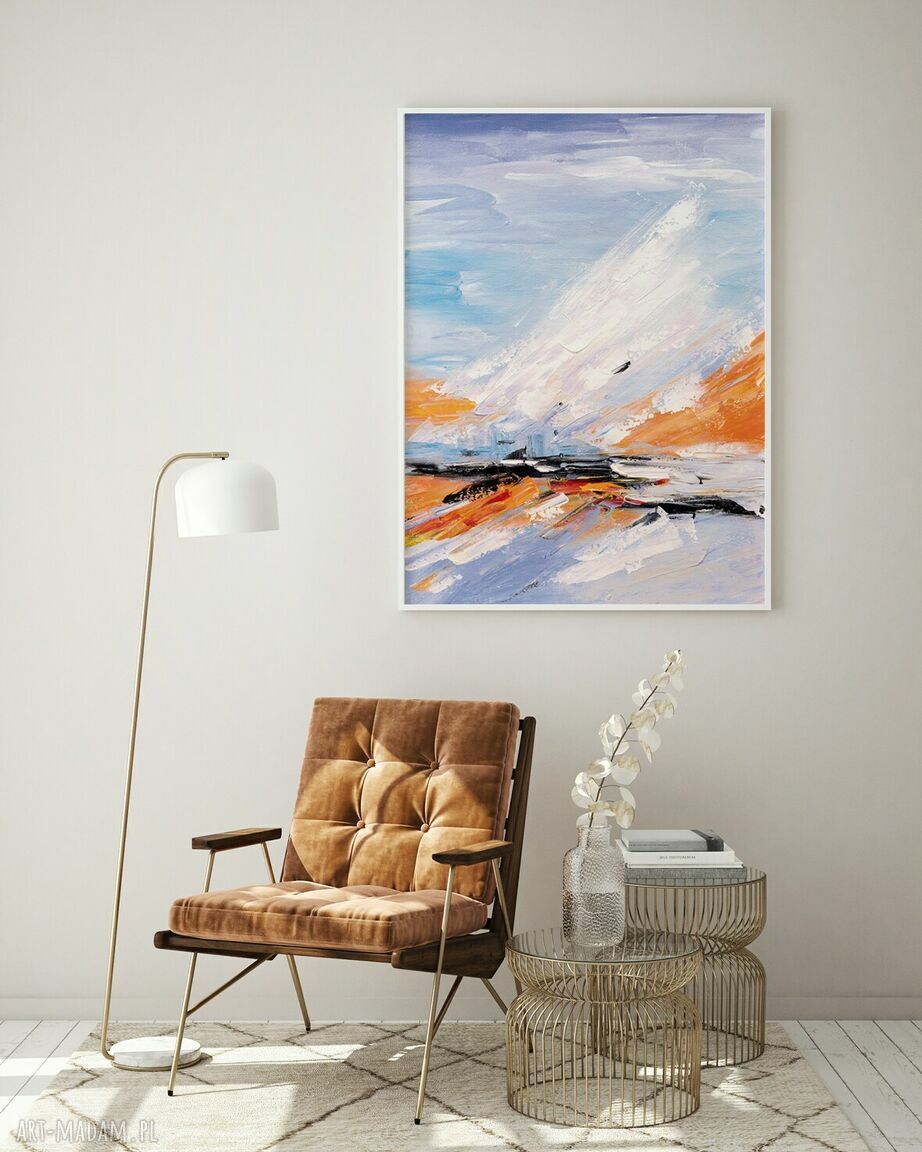 Pastelowa Abstrakcja - plakat 50x70 cm do salonu