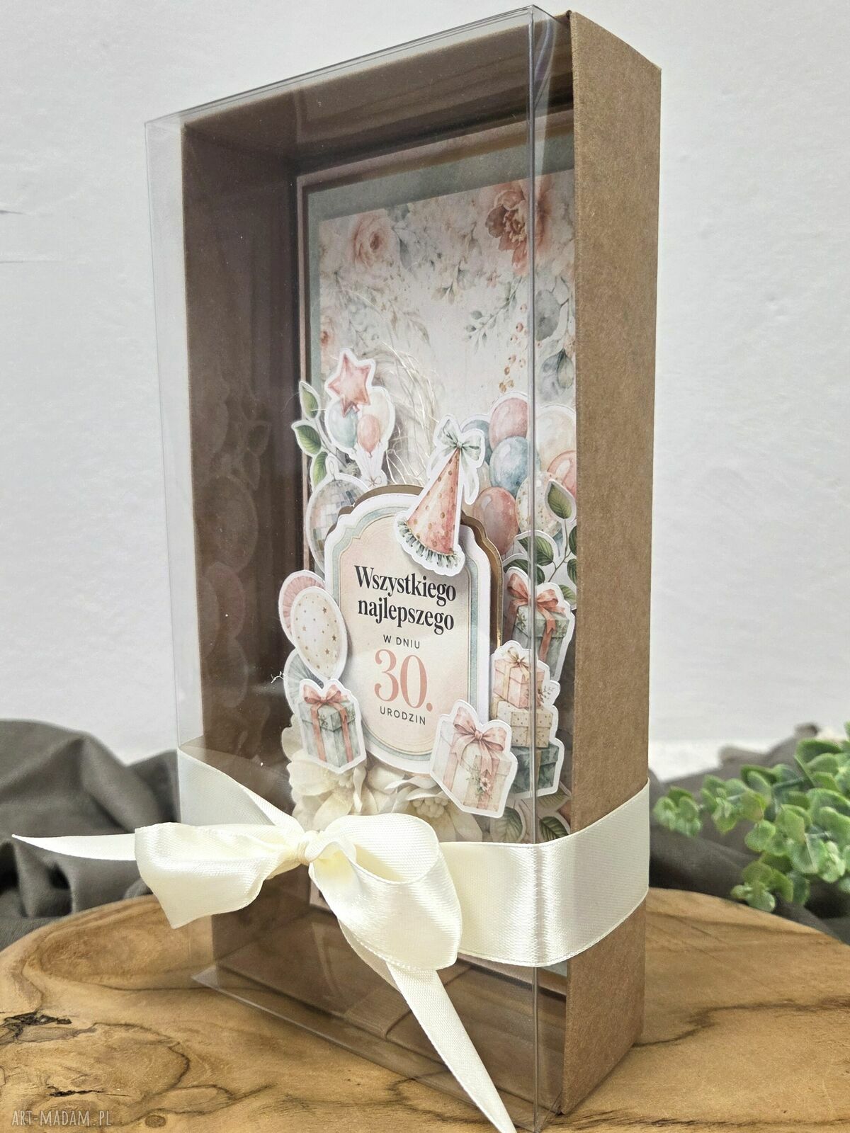 Ręcznie robiona kartka scrapbooking na wyjątkową okazję
