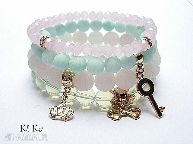 Soft 2014 set jadeity krysształki pastelowe kamienie szkło