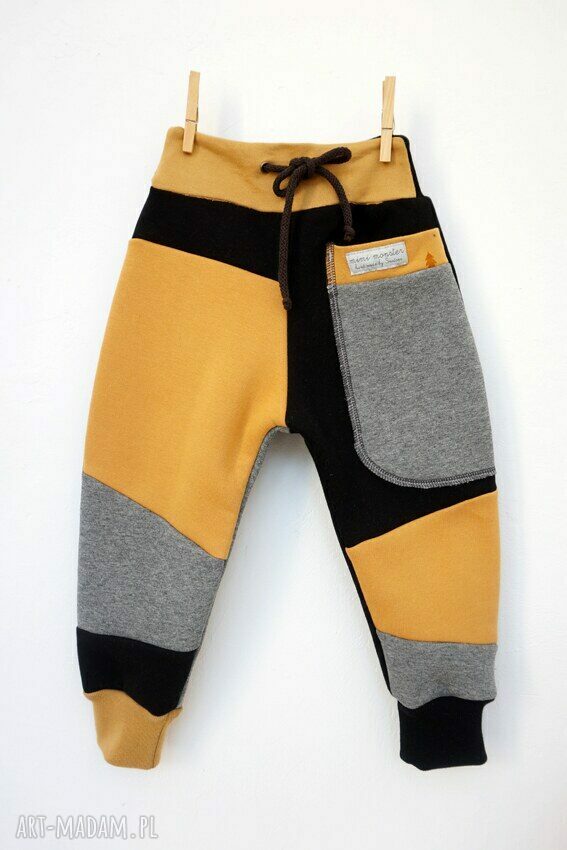 PATCH PANTS spodnie 110 - 152 cm szary & czarny