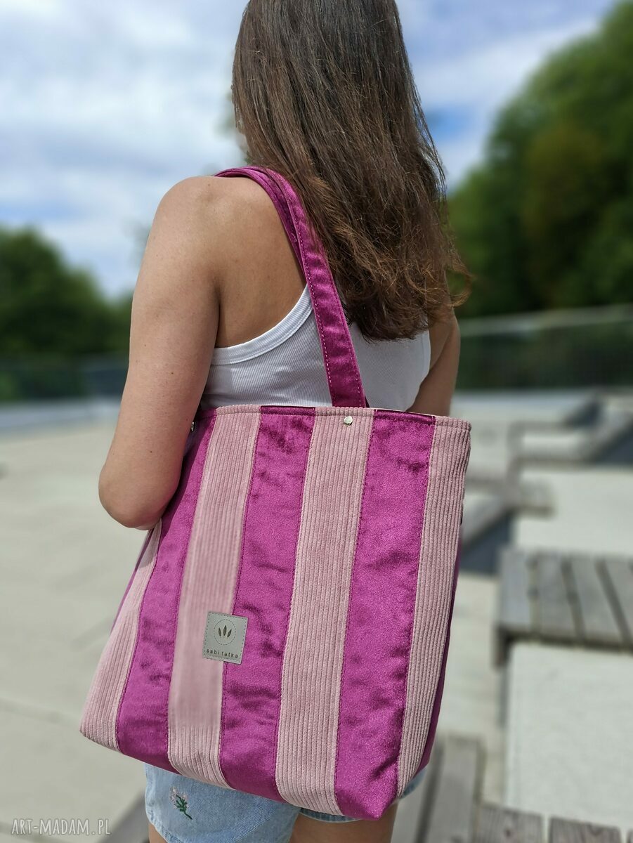 Patchworkowa duża torba shopper Jaipur na ramię