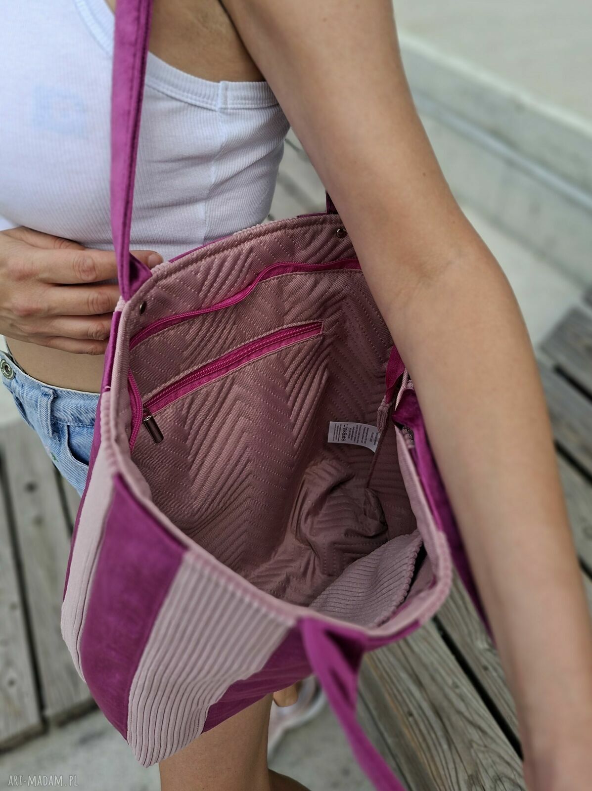 Patchworkowa duża torba shopper Jaipur na ramię
