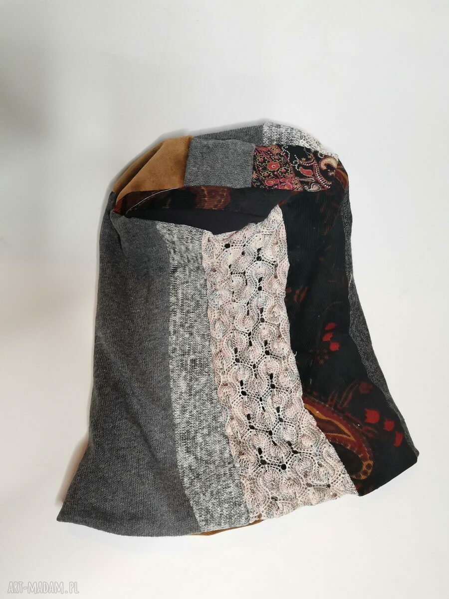 Czapka patchworkowa Frida w kwiaty - etno boho one size