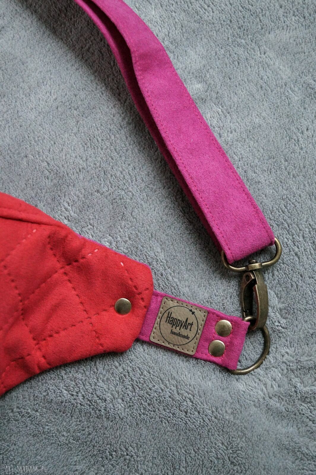 Patchworkowa trójkolorowa nerka XXL damska handmade