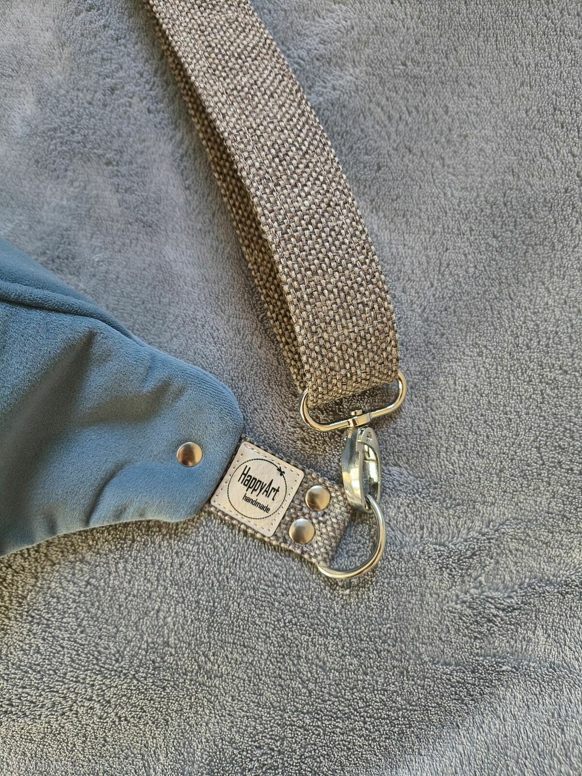 Patchworkowa welurowa nerka damska XXL