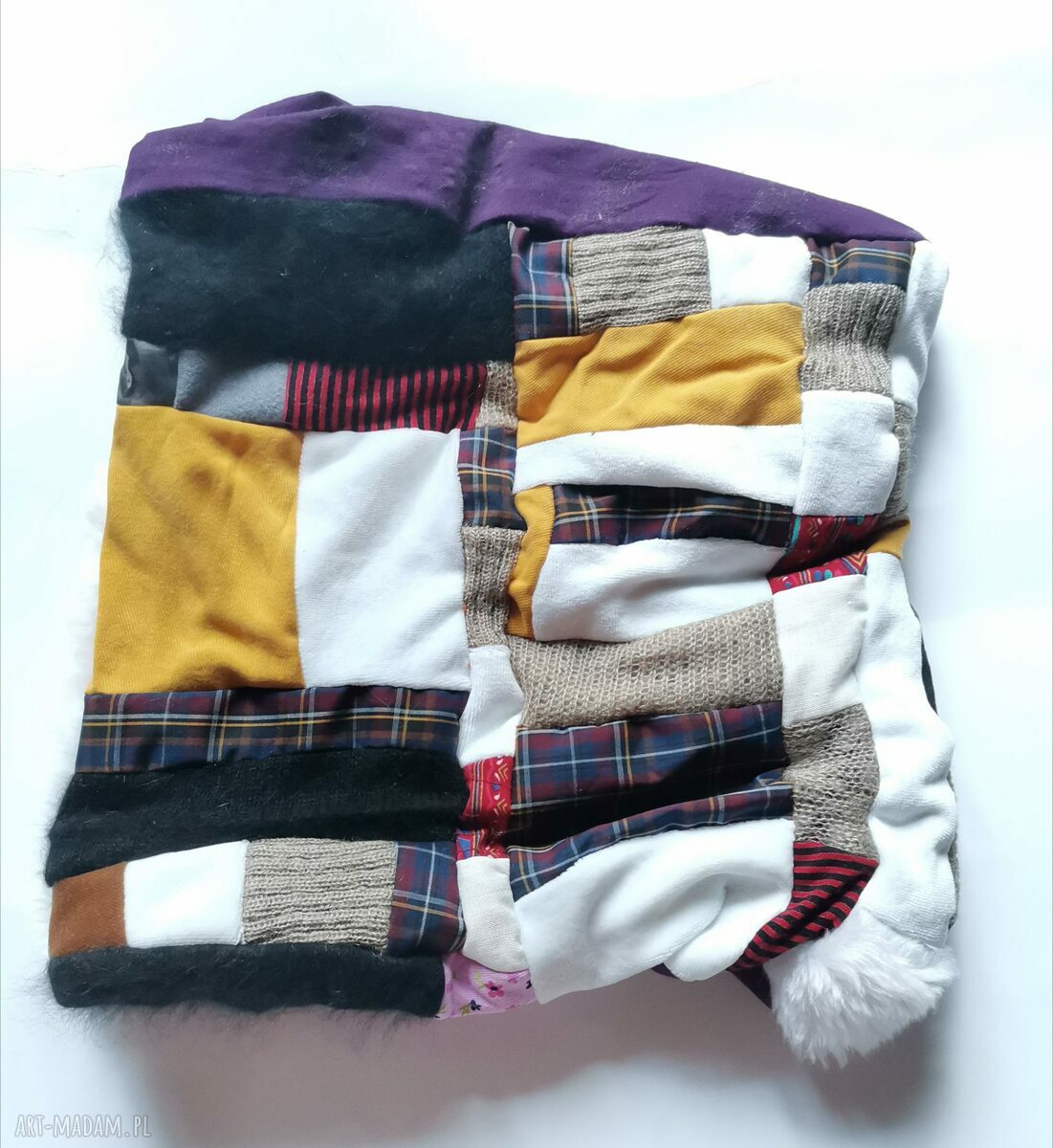 Komin patchworkowy Ruda Klara kolorowy na rower - zero waste (one size)
