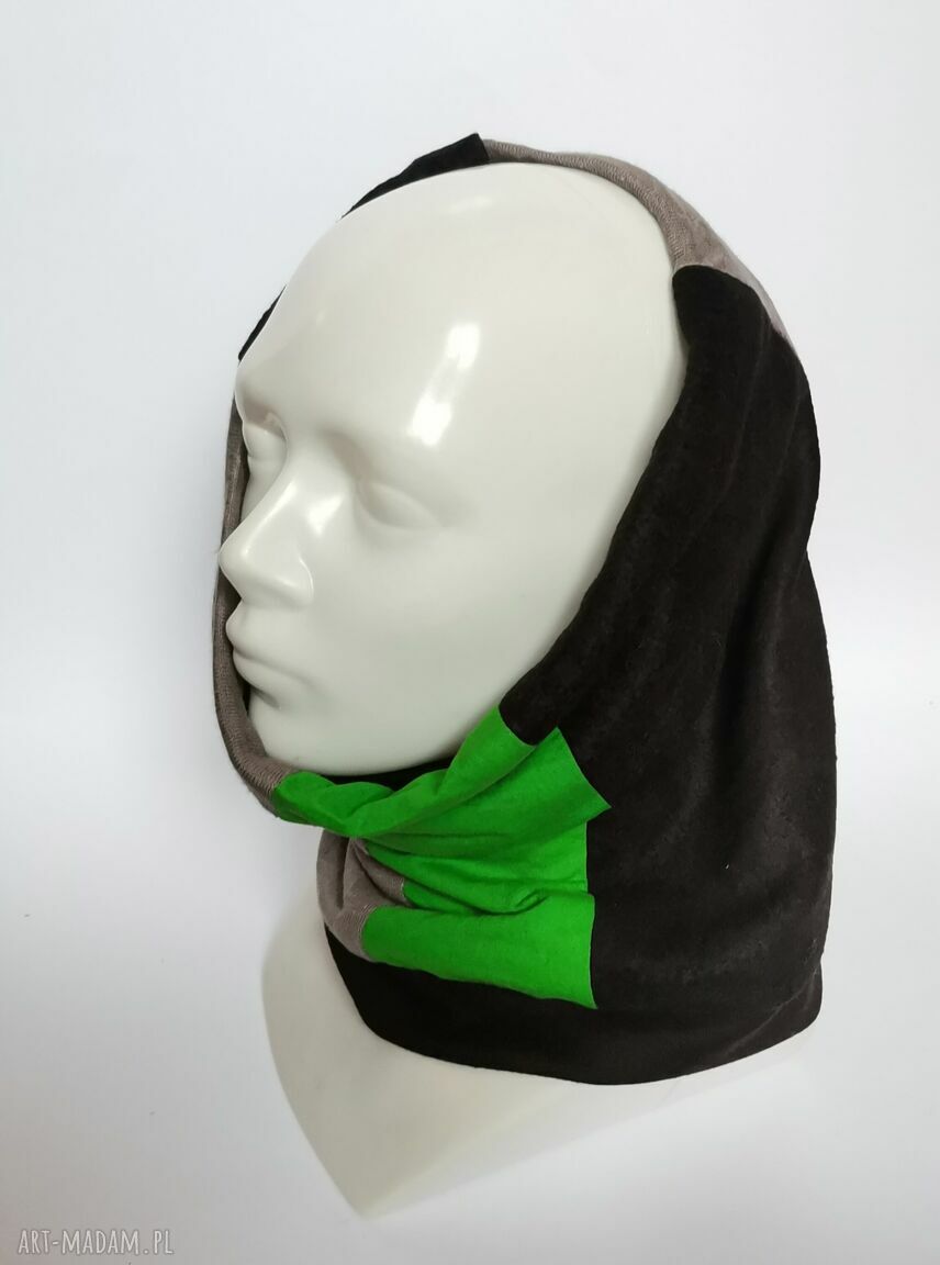 Komin patchworkowy boho unisex - box d1 - blisko szyi, handmade