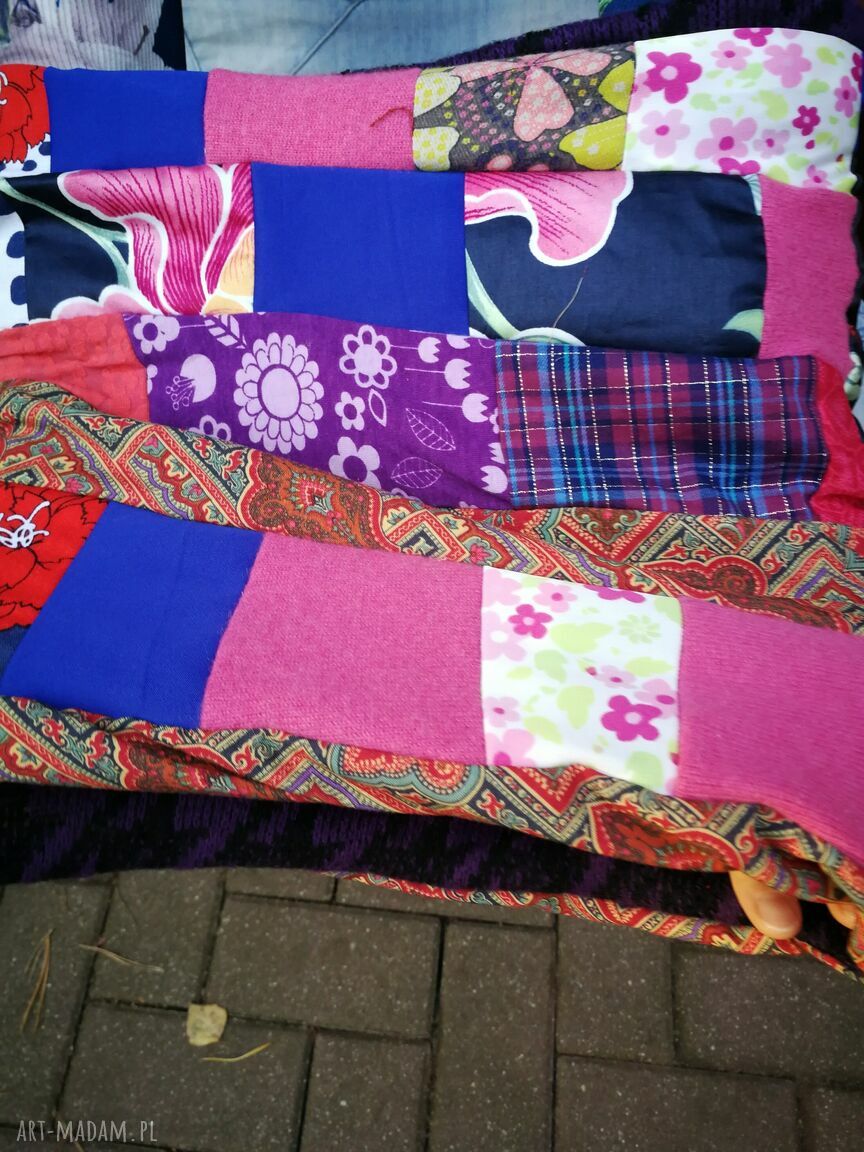 Komin patchworkowy na podszewce - miękki, miły i ciepły dodatek boho