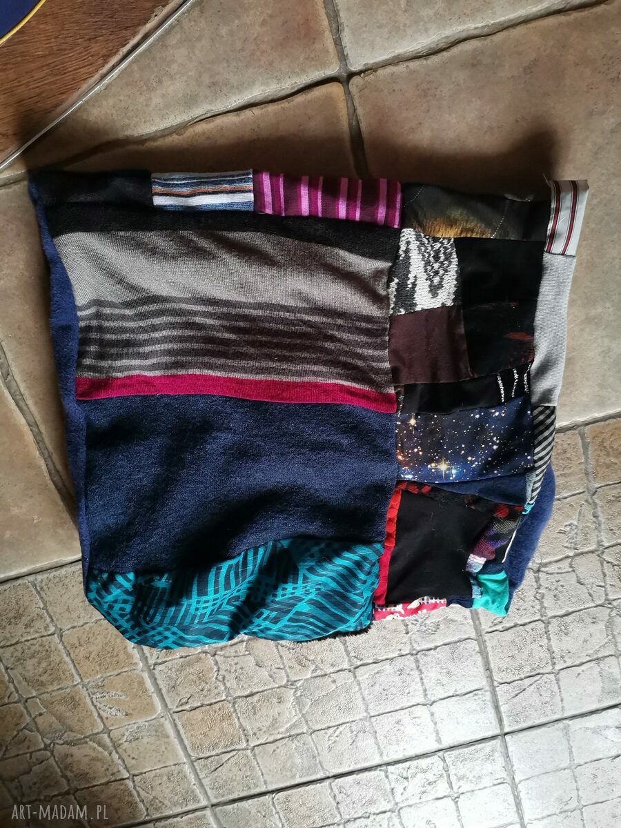 Kolorowy komin patchworkowy Boho Box T1 - handmade na podszewce