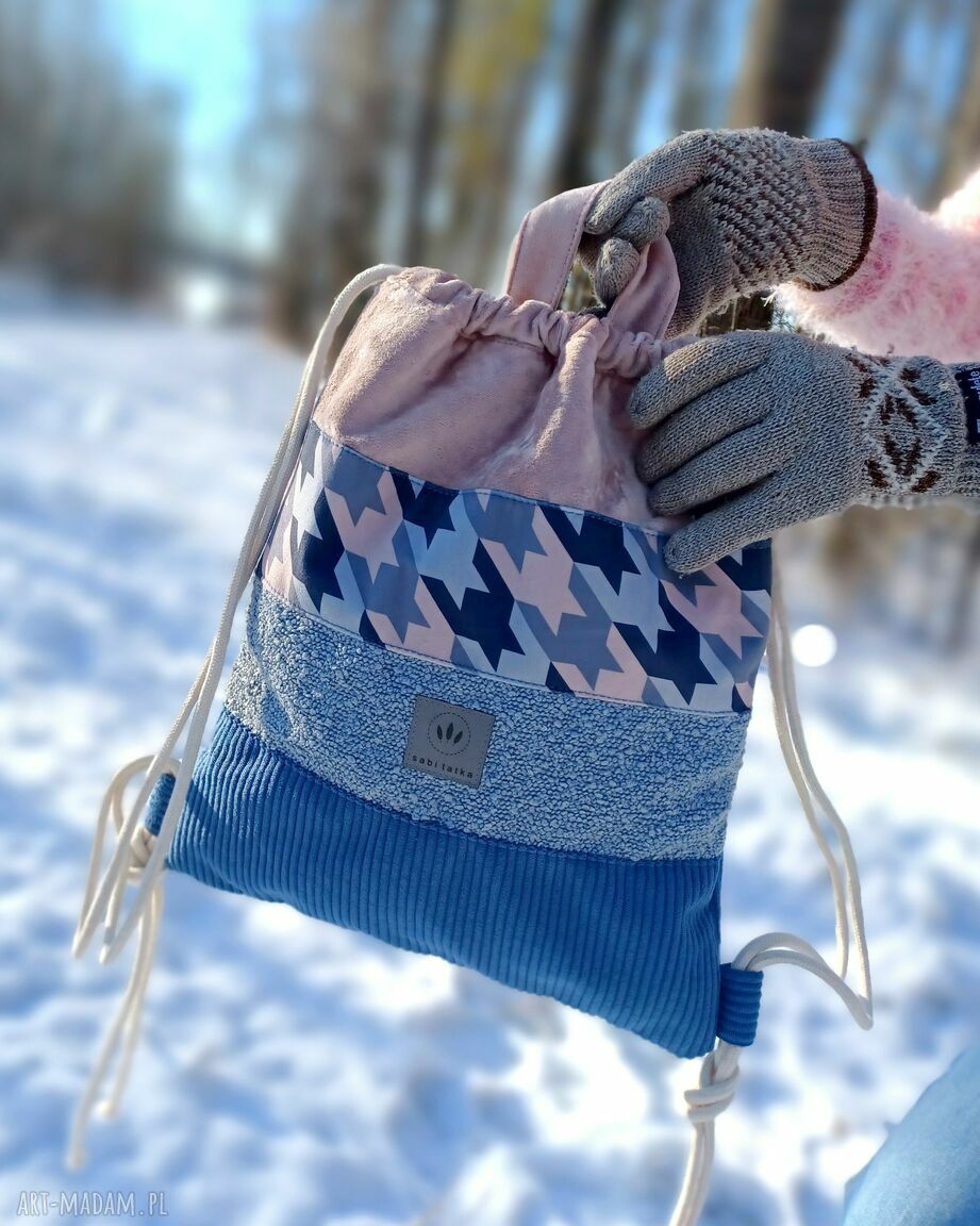 Patchworkowy workoplecak damski Lahti - plecak worek kolorowy
