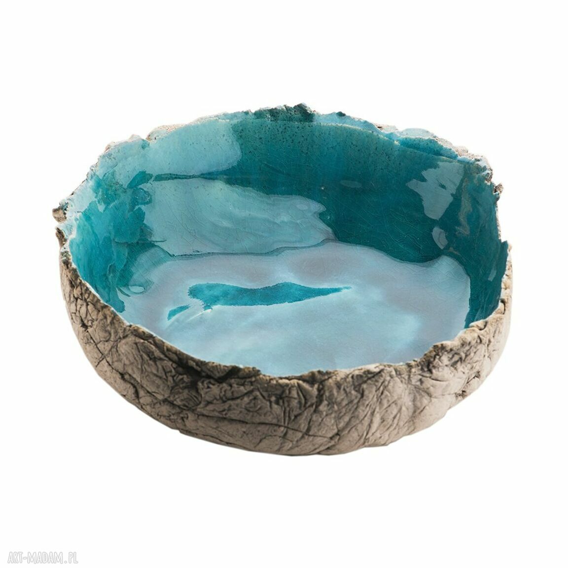 Patera ceramiczna - niepowtarzalna misa z jasnej gliny
