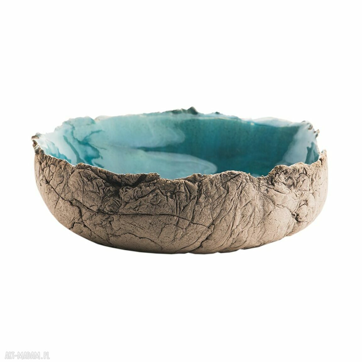 Patera ceramiczna - niepowtarzalna misa z jasnej gliny