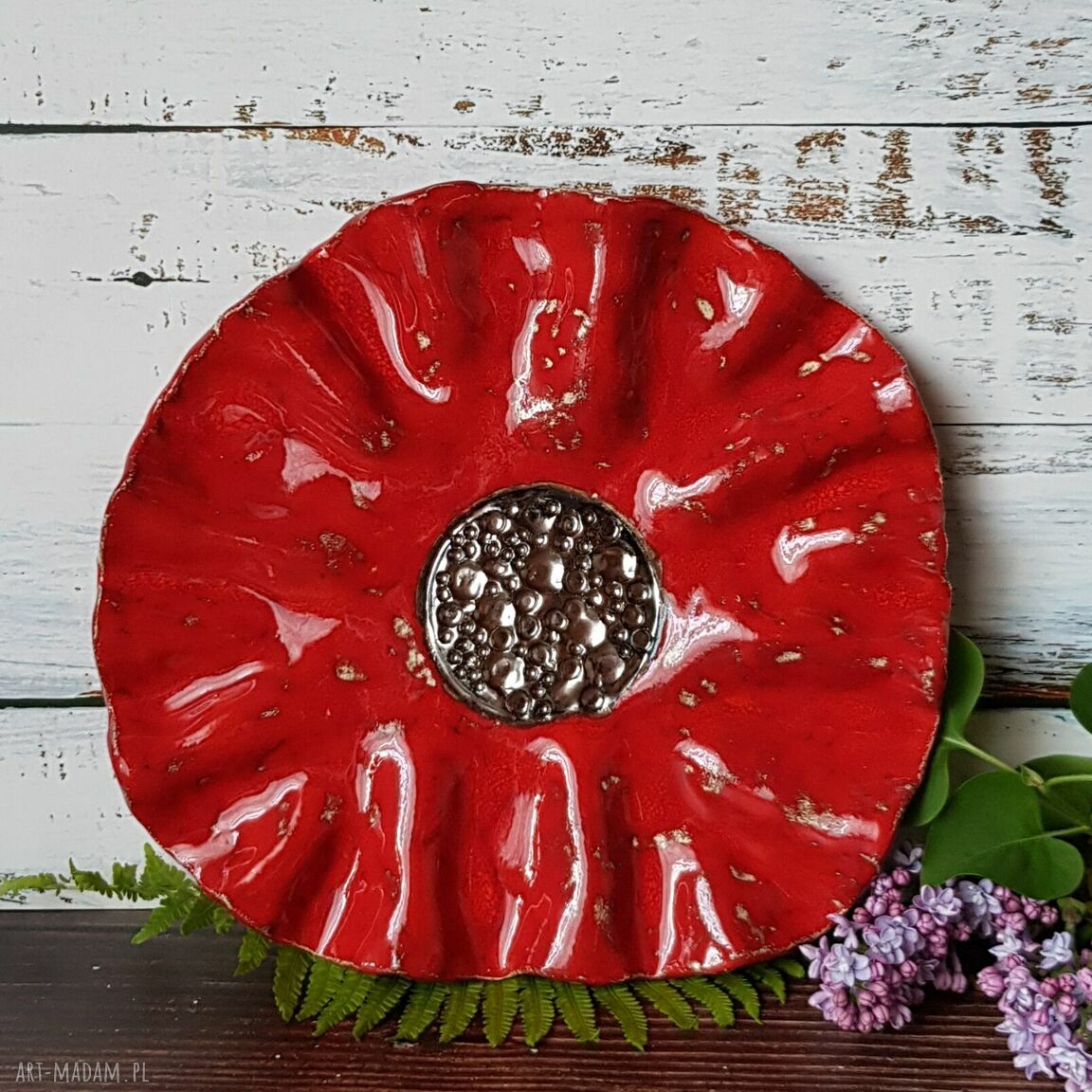 Patera dekoracyjna MAK - ceramika handmade do dekoracji ściany
