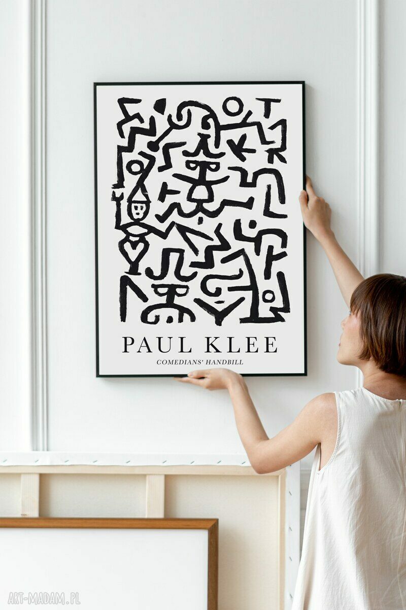 Plakat Paul Klee 30x40 cm - czarno-biały plakat sztuki nowoczesnej