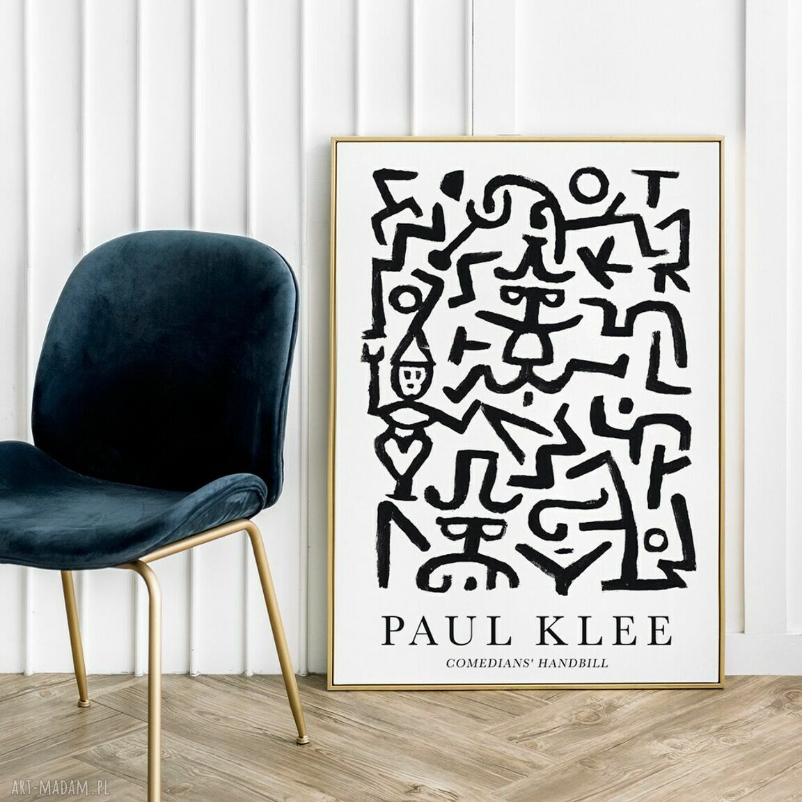 Plakat Paul Klee 30x40 cm - czarno-biały plakat sztuki nowoczesnej
