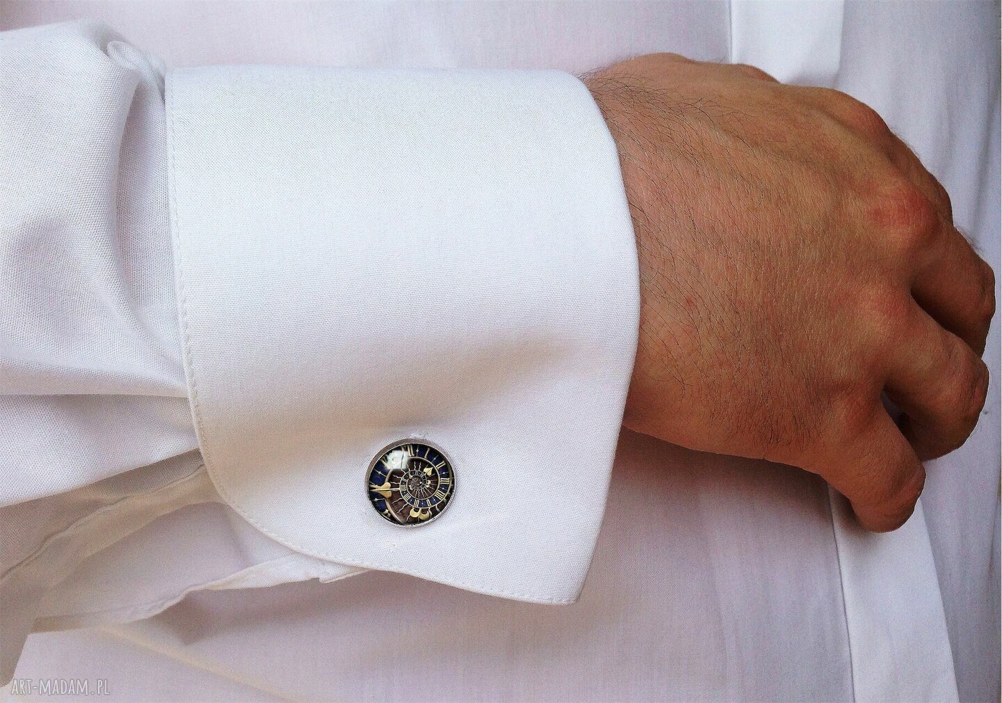 spinki do mankietów: Peace & Love Spinki do mankietów handmade