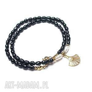 pearls navy blue perły naturalne vol 1-choker