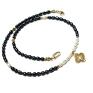 wyjątkowe naszyjniki choker pearls /navy blue/ perły naturalne