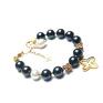 niepowtarzalne bransoletki perły majorka pearls /navy blue/ naturalne