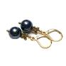 perły majorka kolczyki pearls /navy blue / vol. 4