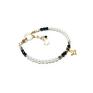 gustowne bransoletki perły swarovski pearls /white/ and black onyx