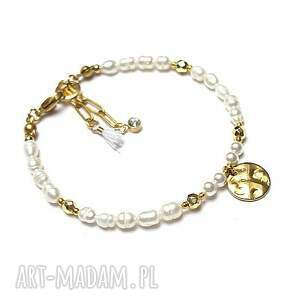 pearls white perły naturalne vol 7-bransoletka