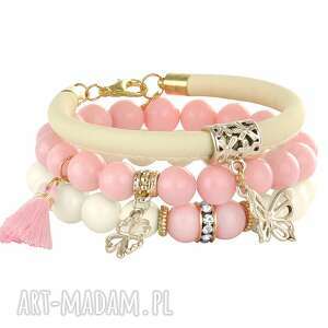 pearly chic - ivory & candy pink lavoga