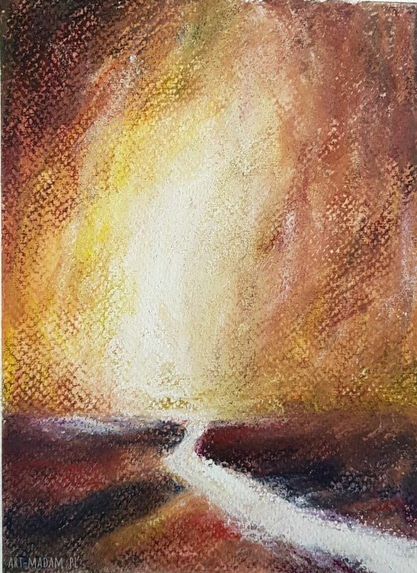 Pejzaże w pastelach - komplet 3 oryginalnych prac Paula Lebidy