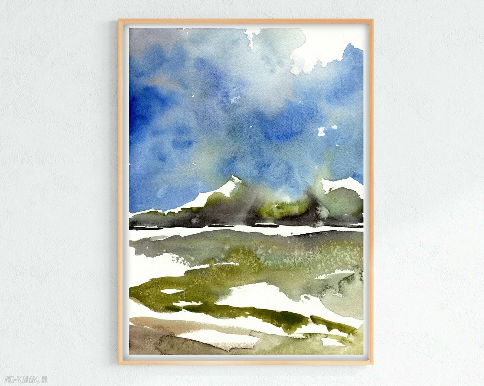 Pejzaż 50x70 cm - wydruk akwareli na matowym papierze Małgorzata Domańska