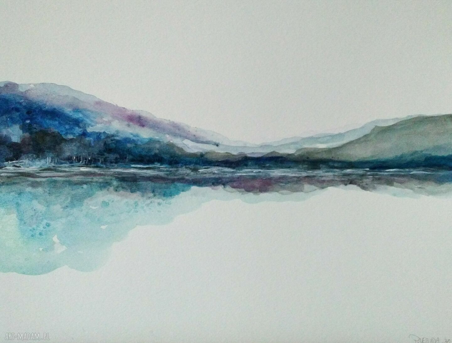 Pejzaż Abstrakcja - akwarela 24x32 cm (papier 300 g/m2)
