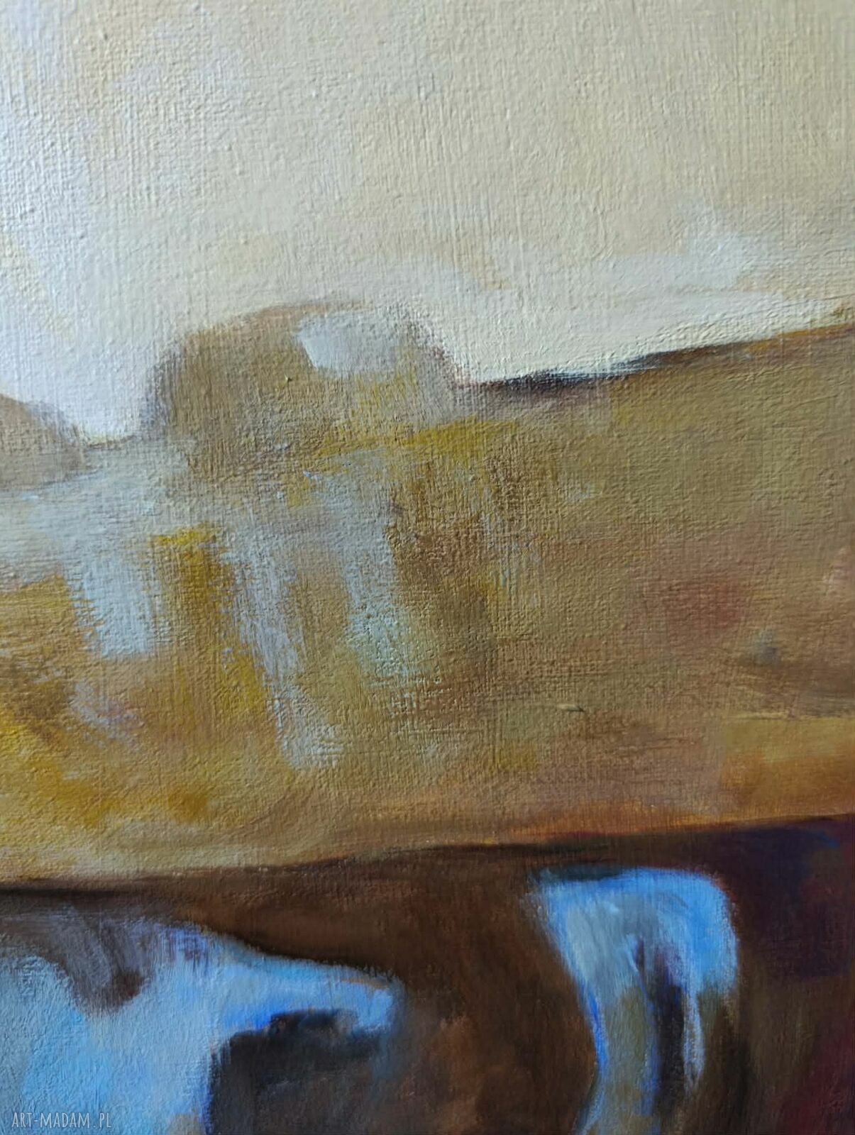 Pejzaż abstrakcyjny - obraz akrylowy 40x30 cm (gotowy do zawieszenia)