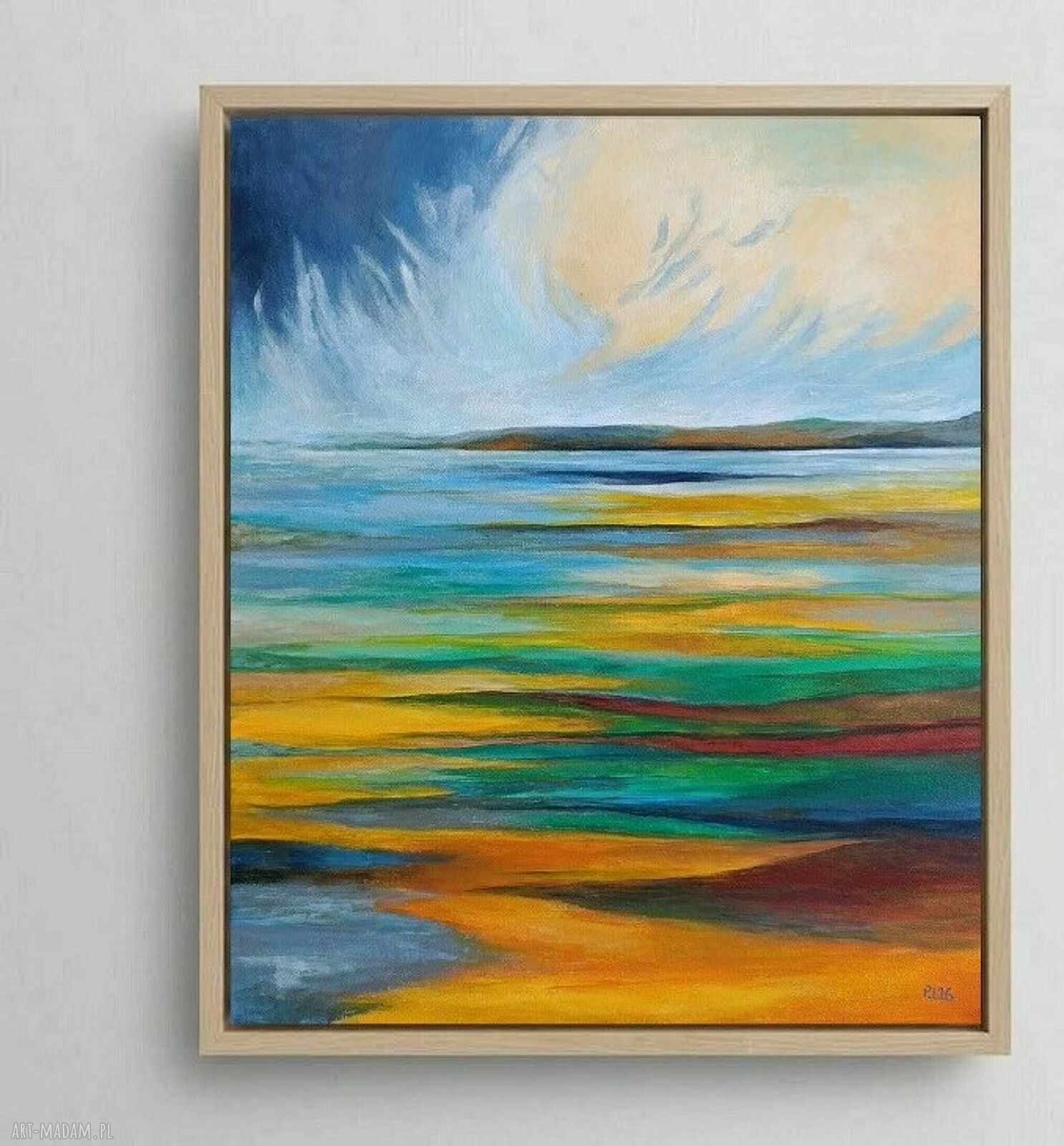 Pejzaż abstrakcyjny - obraz akrylowy 60x50 cm