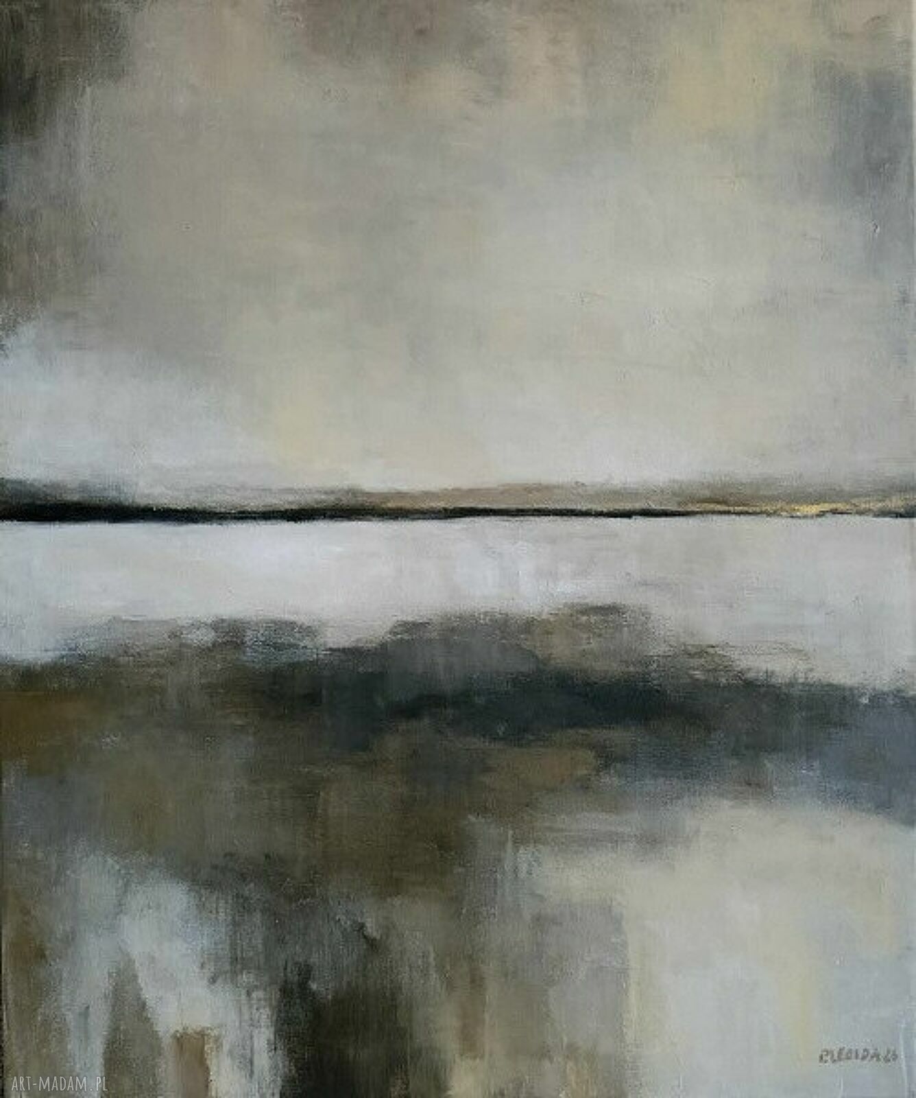 Pejzaż abstrakcyjny - nowoczesny obraz akrylowy 60x50 cm