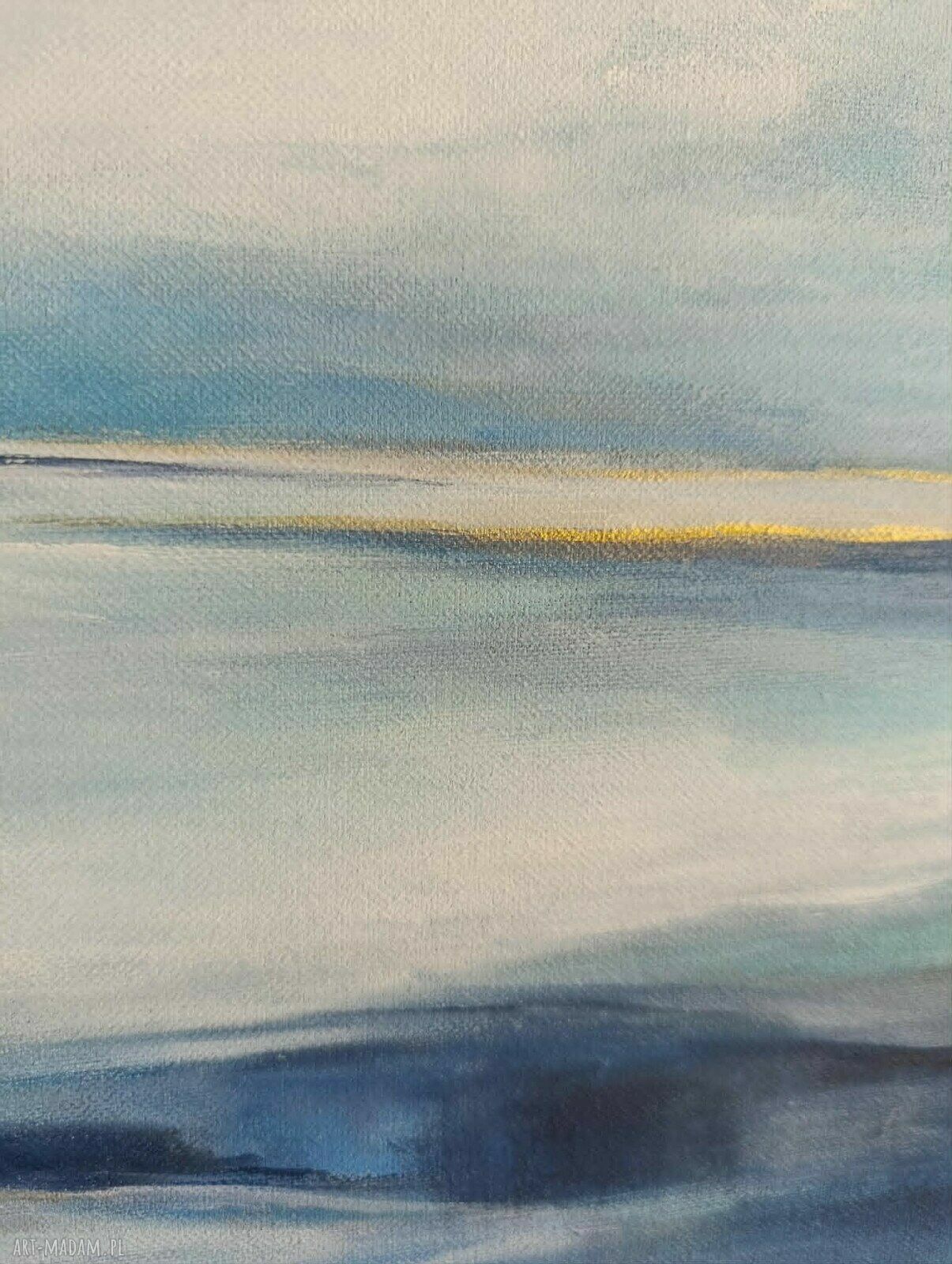 Pejzaż abstrakcyjny - ręcznie malowany obraz akrylowy 60 x 50 cm
