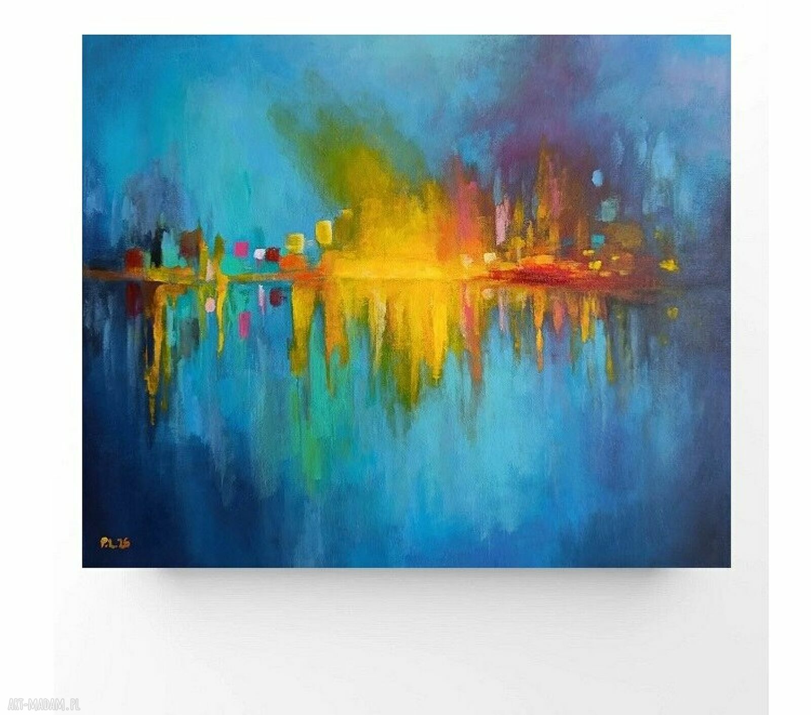 Pejzaż abstrakcyjny: obraz akrylowy 50x60 cm do wnętrza